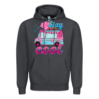 Smoke Stay cool with ice cream van summer Zipper Hoodie - NancyCooperArtShop