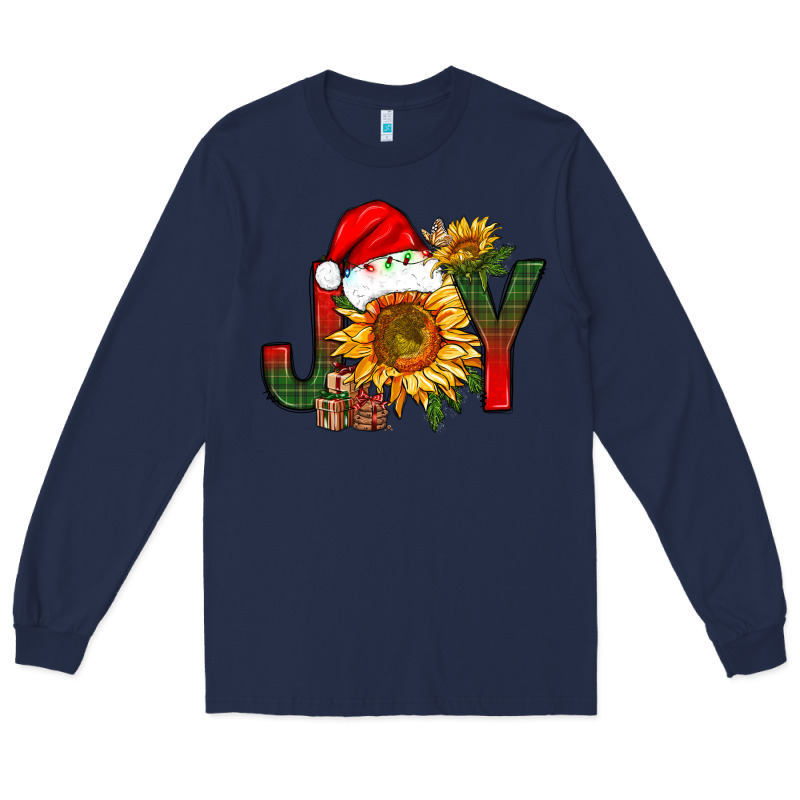 Joy Christmas With Sunflower Bbs Long Sleeve Tee by BundleAndBundleShop | Teevron