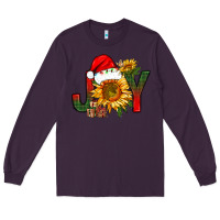 Plum joy christmas with sunflower bbs Long Sleeve Tee - BundleAndBundleShop