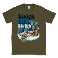 Army Green sleigh girl sleigh skeleton Classic Tee - NancyCooperArtShop