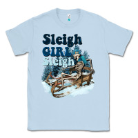 Dusty Blue sleigh girl sleigh skeleton Classic Tee - NancyCooperArtShop