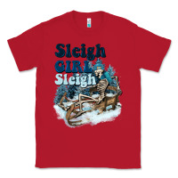Red sleigh girl sleigh skeleton Classic Tee - NancyCooperArtShop