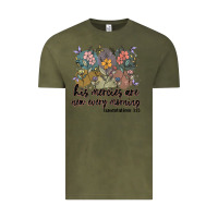 Vintage Olive his mercies are new every morning Vintage Tee - MaliasSmallBusiness
