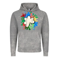 Cloud Rock st patricks day shamrock autism Vintage Hoodie - MaliasSmallBusiness