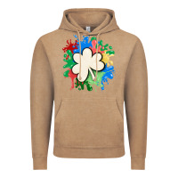 Vintage Coffee st patricks day shamrock autism Vintage Hoodie - MaliasSmallBusiness