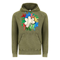 Vintage Olive st patricks day shamrock autism Vintage Hoodie - MaliasSmallBusiness
