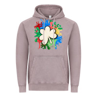 Vintage Zinc st patricks day shamrock autism Vintage Hoodie - MaliasSmallBusiness