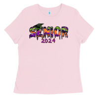 Bubblegum Pink senior 2024 halloween Ladies Tee - RanaPortraitStore