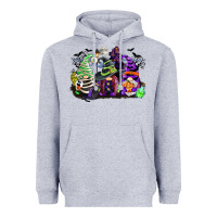 Heather Grey halloween gnome Heavyweight Hoodie - CowGirlArtShop