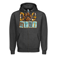 Charcoal Heather Dog Mini with Paw Zipper Hoodie - texasbilliewilder