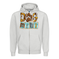 Dove Grey Dog Mini with Paw Zipper Hoodie - texasbilliewilder