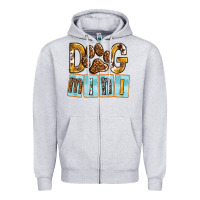 Heather Grey Dog Mini with Paw Zipper Hoodie - texasbilliewilder