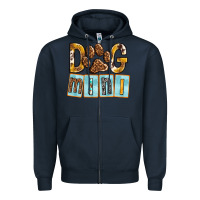 Navy Dog Mini with Paw Zipper Hoodie - texasbilliewilder