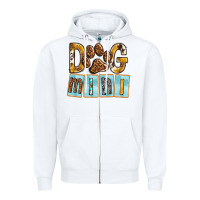 White Dog Mini with Paw Zipper Hoodie - texasbilliewilder