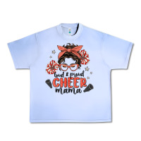 Grape Ice loud&proud mama messy bun Urban Heavy Tee - MaliasSmallBusiness