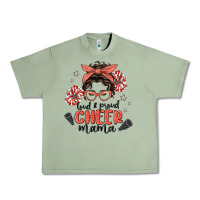 Oil Green loud&proud mama messy bun Urban Heavy Tee - MaliasSmallBusiness