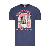 Vintage Denim roses are red inside i'm dead Vintage Tee - MaliasSmallBusiness