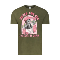 Vintage Olive roses are red inside i'm dead Vintage Tee - MaliasSmallBusiness