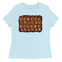 Baby Blue christmas gingerbread man and house background Ladies Tee - BundleAndBundleShop