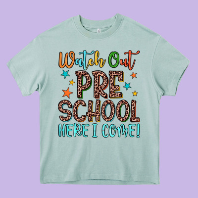Watch Out Preschool Here I Come! Heavy Core Tee Designed By Jahusdesignshop