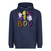 Navy my first boo Heavyweight Hoodie - CowGirlArtShop