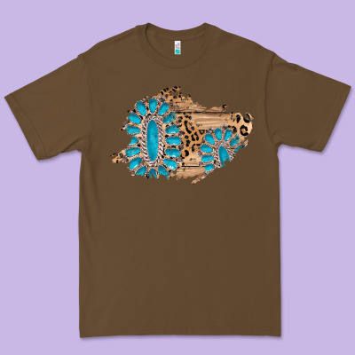 Gemstone Wood Leopard Patch Premium Tee Designed By Adodesignshop