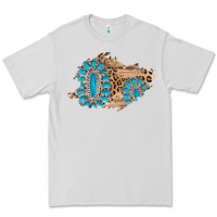Dove Grey gemstone wood leopard patch Premium Tee - AdoDesignShop