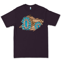 Plum gemstone wood leopard patch Premium Tee - AdoDesignShop
