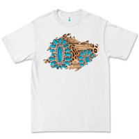 White gemstone wood leopard patch Premium Tee - AdoDesignShop