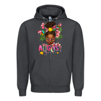 Smoke August Girl Afro Woman Summer Zipper Hoodie - texasbilliewilder