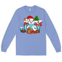 Colony Blue joy christmas with snowman bbs Long Sleeve Tee - BundleAndBundleShop
