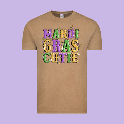 Mardi Gras Cutie Vintage Tee Designed By Maliassmallbusiness