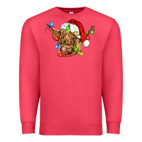 Cardinal christmas heifer cow Premium Sweatshirt - CowGirlArtShop