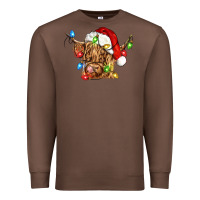 Chestnut christmas heifer cow Premium Sweatshirt - CowGirlArtShop