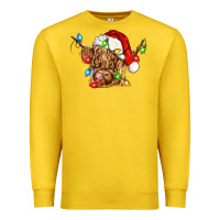 Lemon christmas heifer cow Premium Sweatshirt - CowGirlArtShop