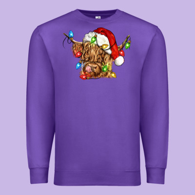 Christmas Heifer Cow Premium Sweatshirt Designed By Cowgirlartshop