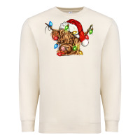 Sandshell christmas heifer cow Premium Sweatshirt - CowGirlArtShop