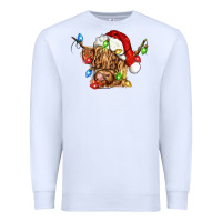 White christmas heifer cow Premium Sweatshirt - CowGirlArtShop