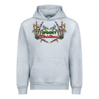 Heather Grey spooky christmas skeleton hands Urban Hoodie - FaDigitalArtStudio