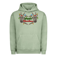 Pigment Oil Green spooky christmas skeleton hands Urban Hoodie - FaDigitalArtStudio