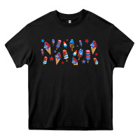 Black usa ice cream and popsicles Heavy Core Tee - AdoDesignShop