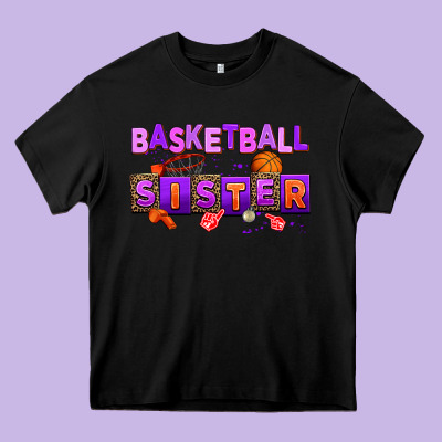Basketball Sıster Heavy Core Tee Designed By Adodesignshop