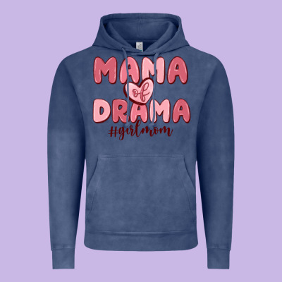 Mama Of Drama Girl Mom Vintage Hoodie Designed By Maliassmallbusiness
