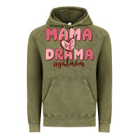 Vintage Olive mama of drama girl mom Vintage Hoodie - MaliasSmallBusiness