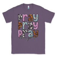 Lavender pray on it pray over it pray through it Classic Tee - NancyCooperArtShop