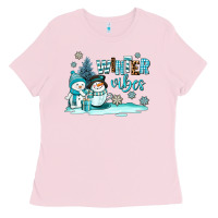 Bubblegum Pink winter vibes Ladies Tee - AdoDesignShop