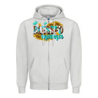 Dove Grey Blessed Mama Zipper Hoodie - texasbilliewilder