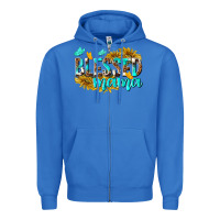 True Royal Blessed Mama Zipper Hoodie - texasbilliewilder