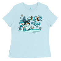 Baby Blue winter vibes Ladies Tee - AdoDesignShop