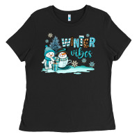 Black winter vibes Ladies Tee - AdoDesignShop